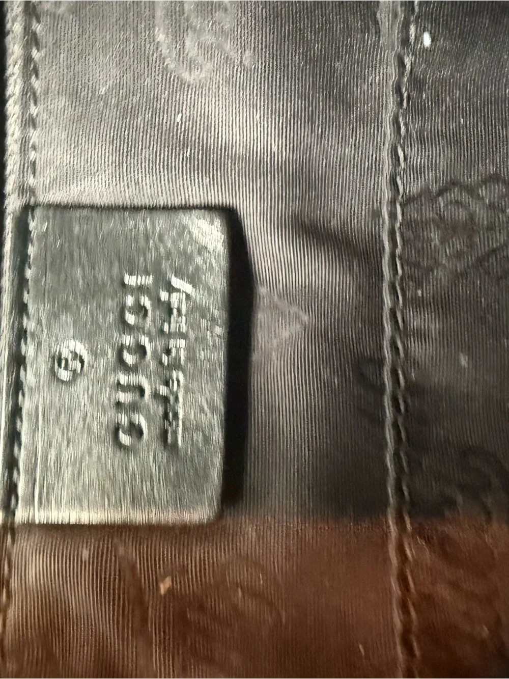 Gucci Black GG Canvas Messenger with Red & Green Stripe- very good cond.